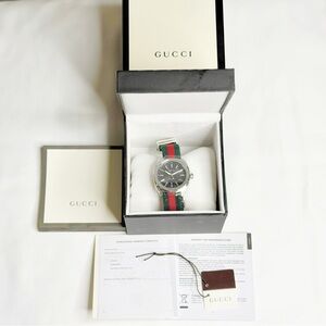 Authentic Gucci GG2570 Black Dial Watch - YA142305 - NIB